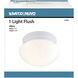 Brentwood 1 Light 8 inch White Flush Mount Ceiling Light