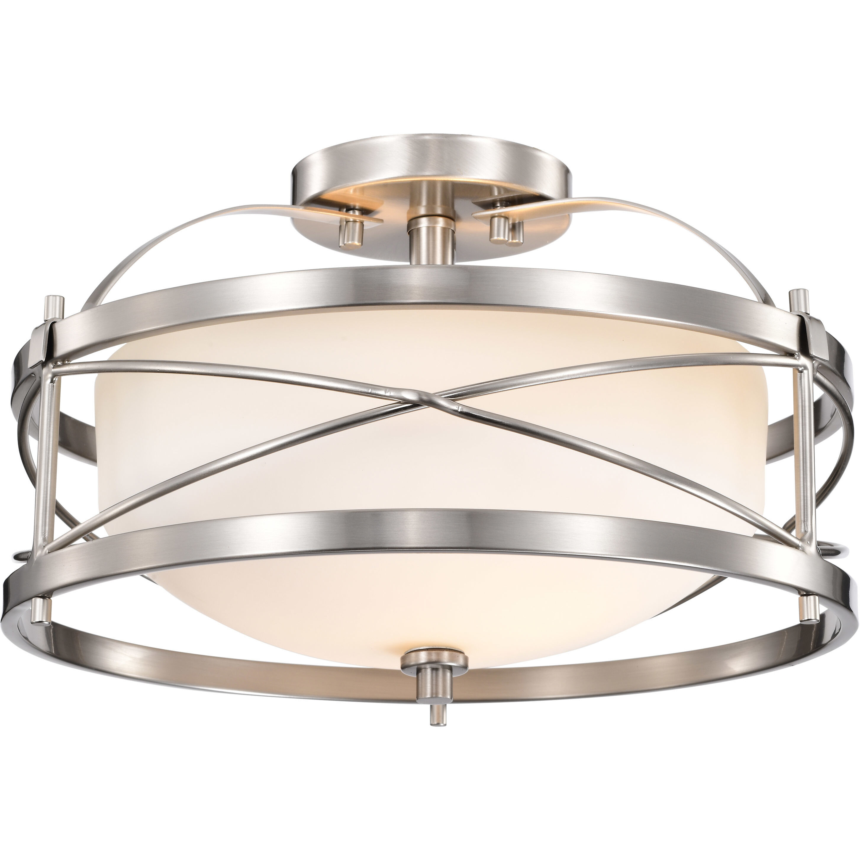 Semi flush mount ceiling light brushed nickel sale