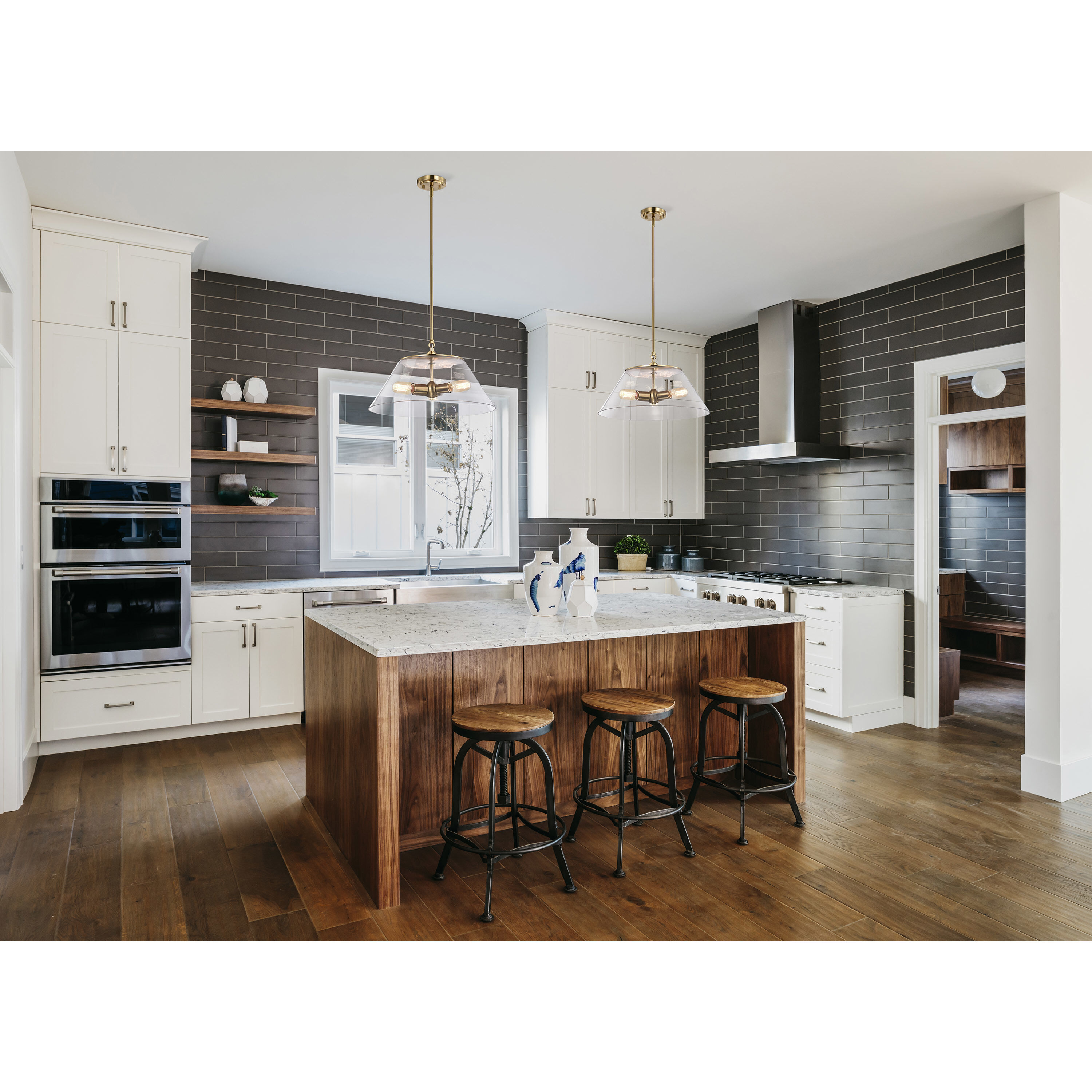 Dover 3 Light 20 inch Vintage Brass Pendant Ceiling Light