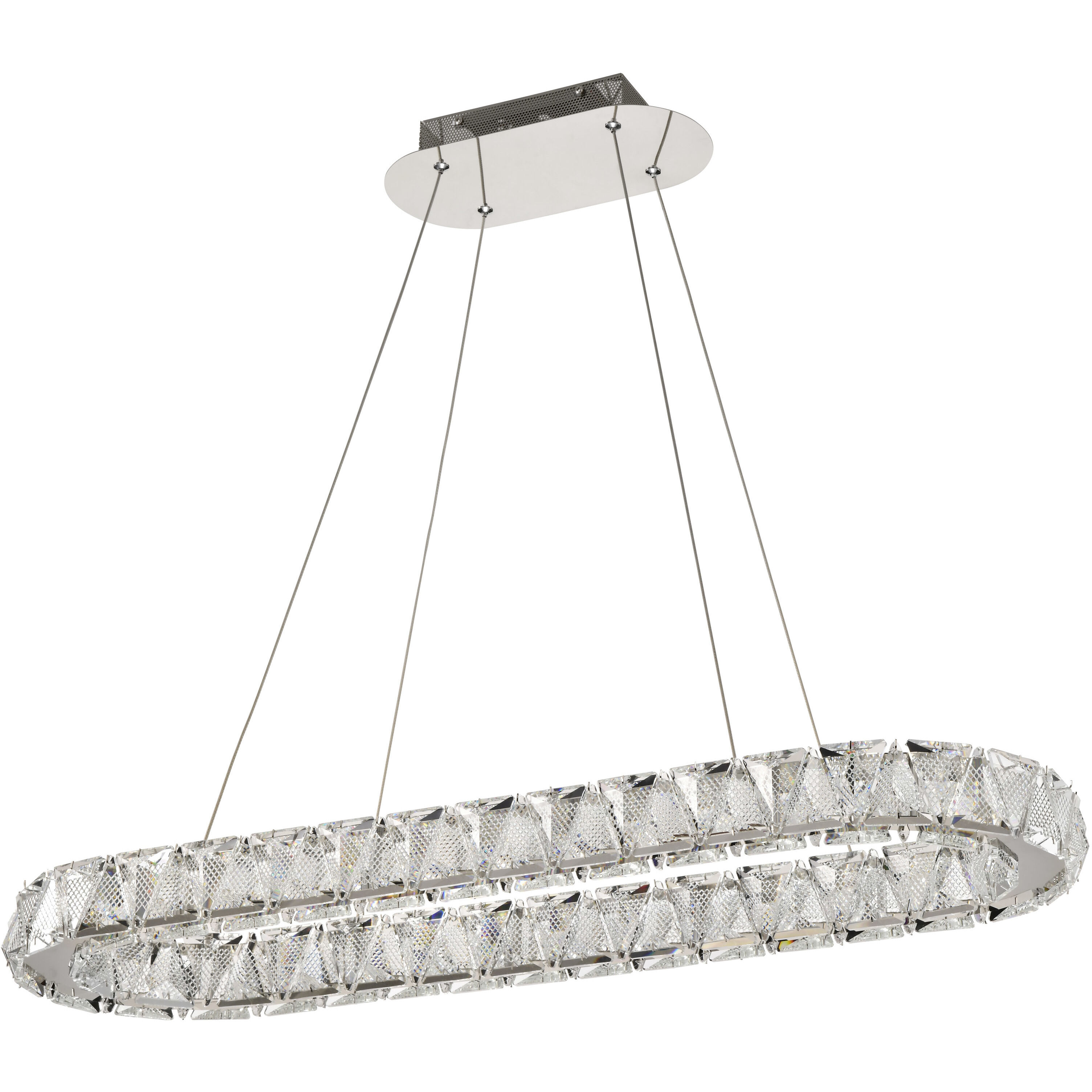 Asher LED 11.75 inch Polished Nickel Pendant Ceiling Light