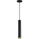 Century LED 2.56 inch Matte Black and Brushed Brass Pendant Ceiling Light
