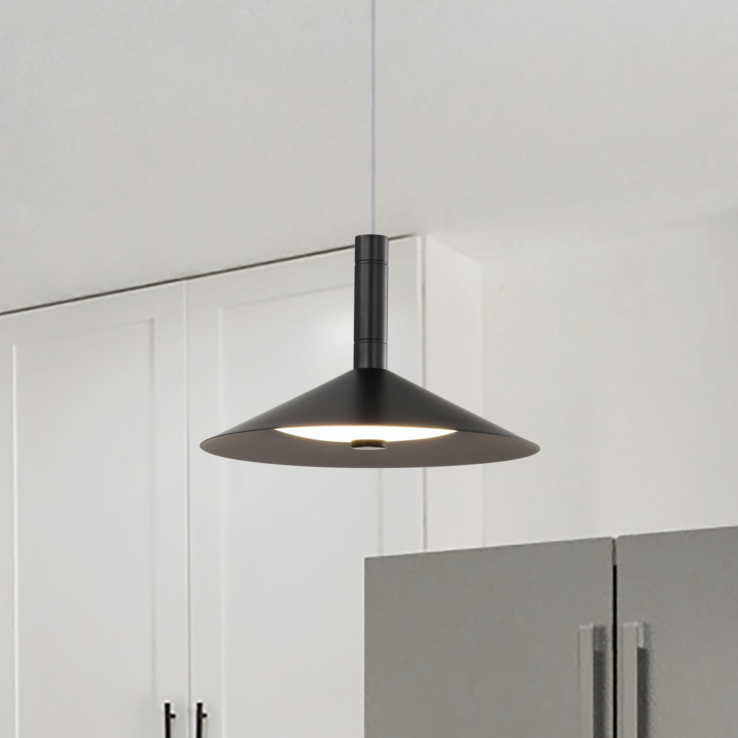 Corrine LED 9.88 inch Matte Black Pendant Ceiling Light