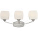 Helium 3 Light 24.5 inch Brushed Nickel Vanity Light Wall Light