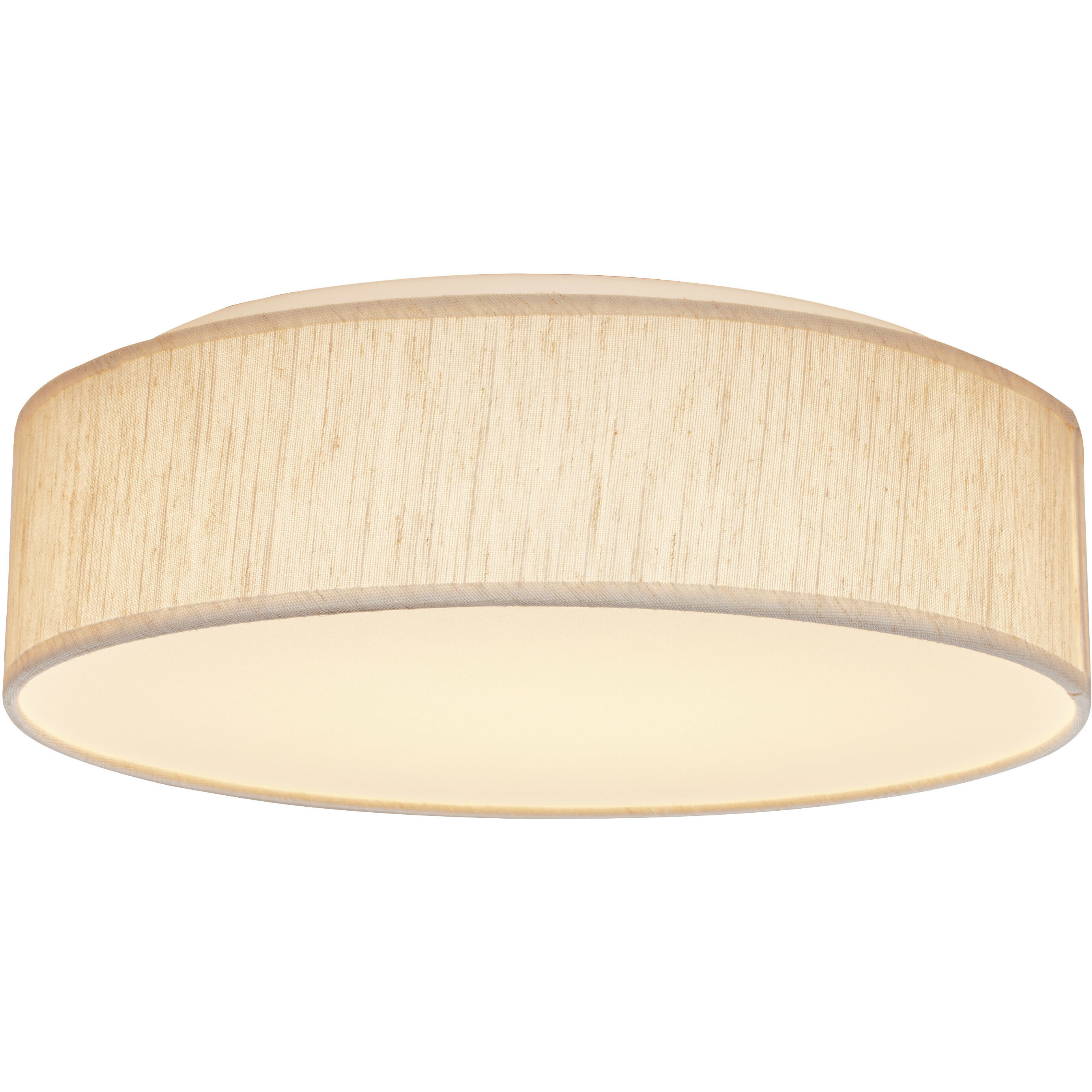 Brentwood LED 15 inch Beige Fabric Flush Mount Ceiling Light