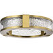 Darrow LED 13.25 inch Vintage Brass Flush Mount Ceiling Light