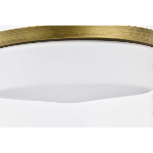 Rowen 4 Light 18.5 inch Natural Brass Flush Mount Ceiling Light