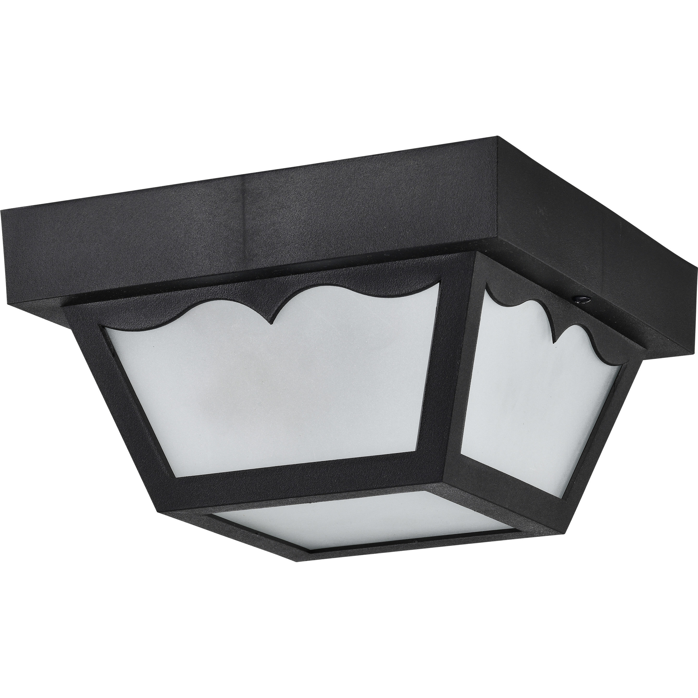 Brentwood 1 Light 8 inch Black Outdoor Flush Mount