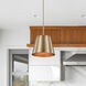 Alexis 1 Light 15 inch Burnished Brass and Gold Pendant Ceiling Light