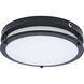 Glamour LED 13 inch Black Flush Ceiling Light