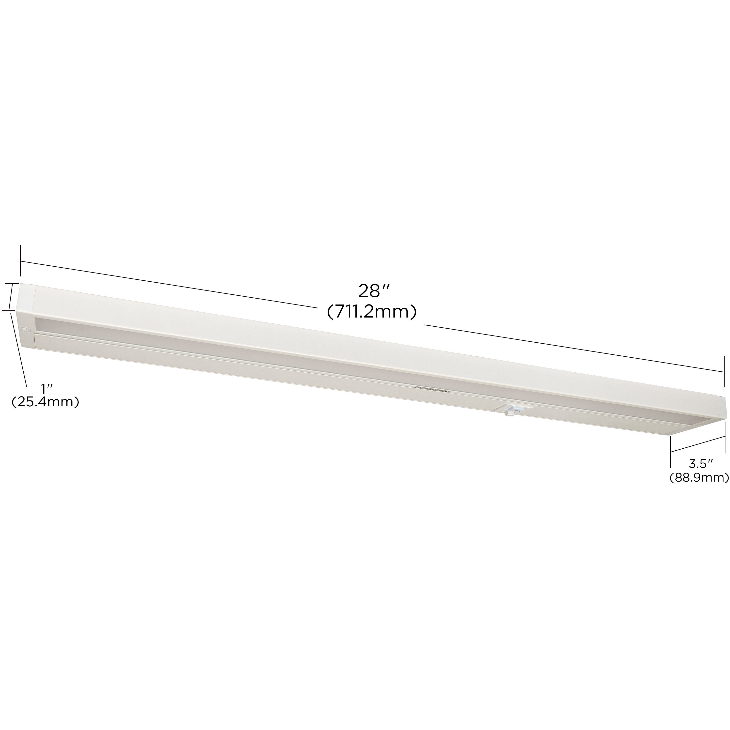 CounterQuick 120 LED 28 inch White Under Cabinet & Cove, Linear Strip