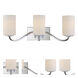Willow 3 Light 23 inch Polished Nickel Vanity Light Wall Light