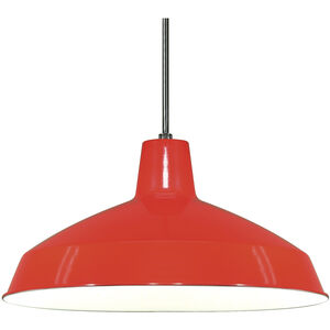 Brentwood 1 Light 16 inch Red Outdoor Pendant