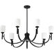 Solara 40 inch Matte Black Chandelier Ceiling Light