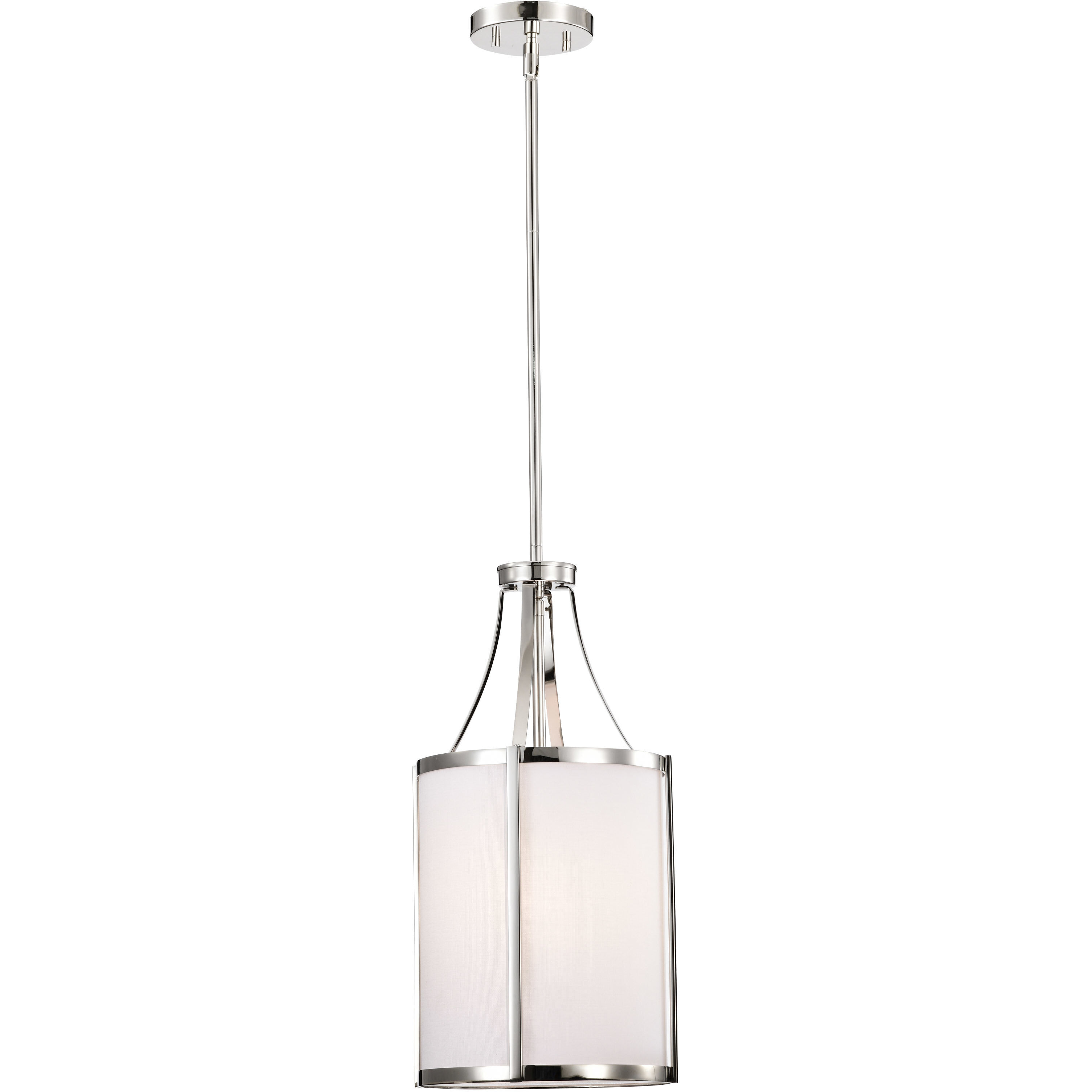 Easton 1 Light 9.75 inch Polished Nickel Pendant Ceiling Light