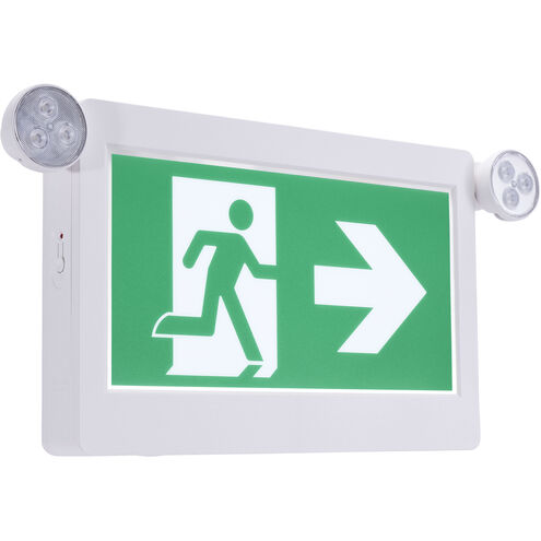 Running Man LED 14.84 inch White Exit & Emergency Ceiling Light