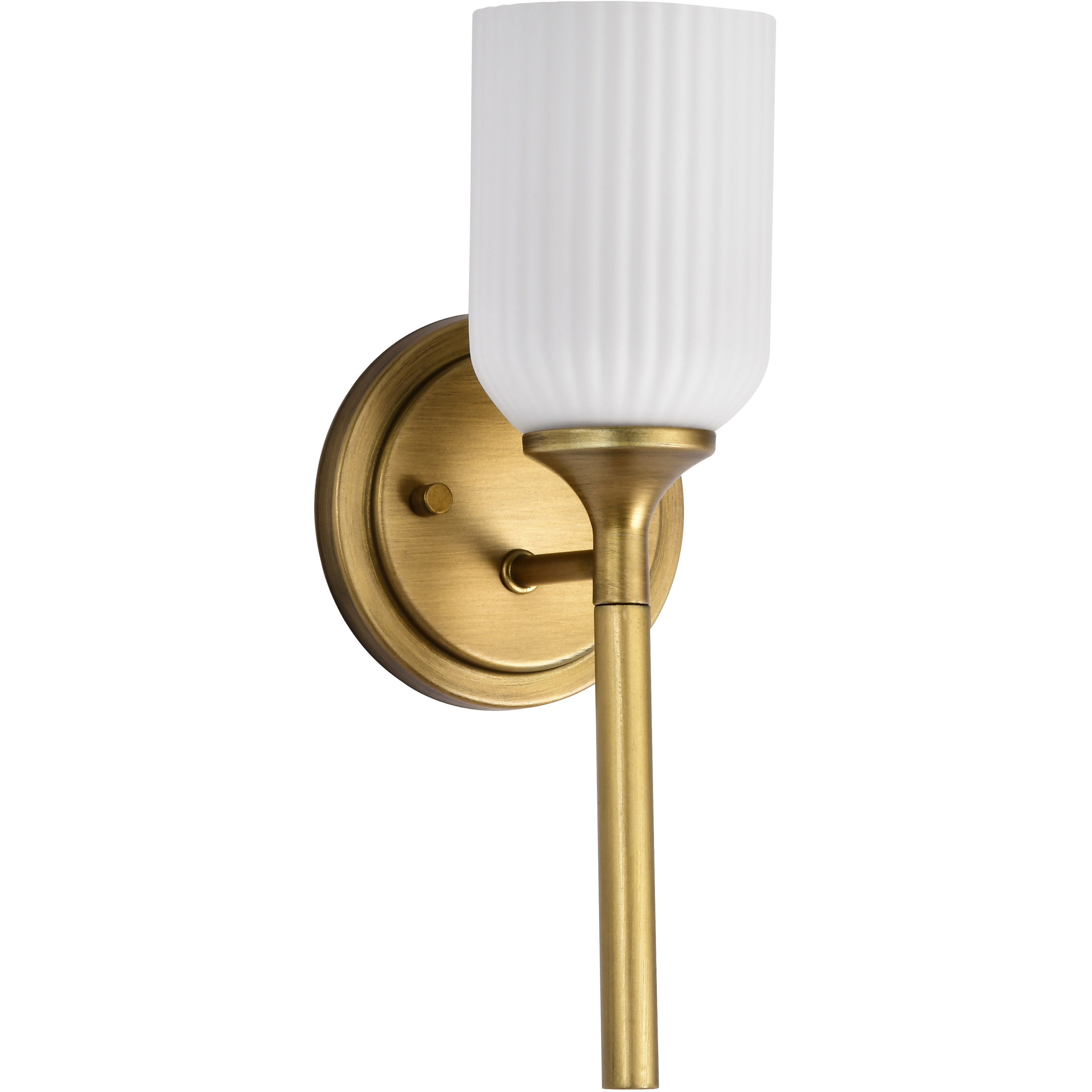 Solara 5 inch Natural Brass Vanity Wall Light