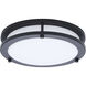 Glamour LED 9.84 inch Black Flush Mount Ceiling Light