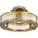 Darrow LED 13.75 inch Vintage Brass Semi Flush Mount Ceiling Light