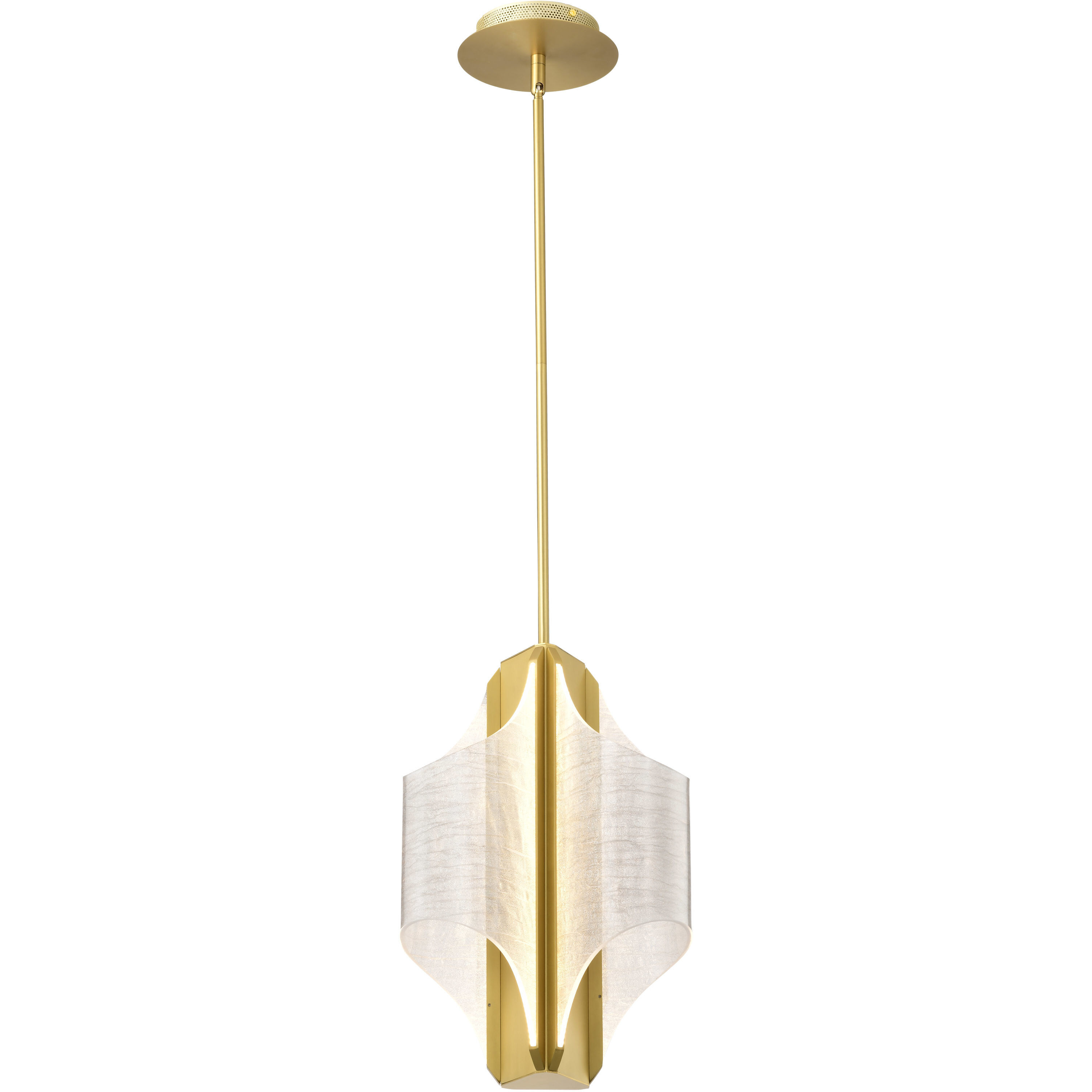 Idris LED 11.5 inch Vintage Brass Pendant Ceiling Light