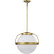 Lakeshore 1 Light 18 inch Natural Brass Pendant Ceiling Light