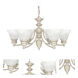Empire 6 Light 26 inch Textured White Chandelier Ceiling Light