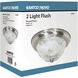 Brentwood 2 Light 13 inch Brushed Nickel Flush Mount Ceiling Light