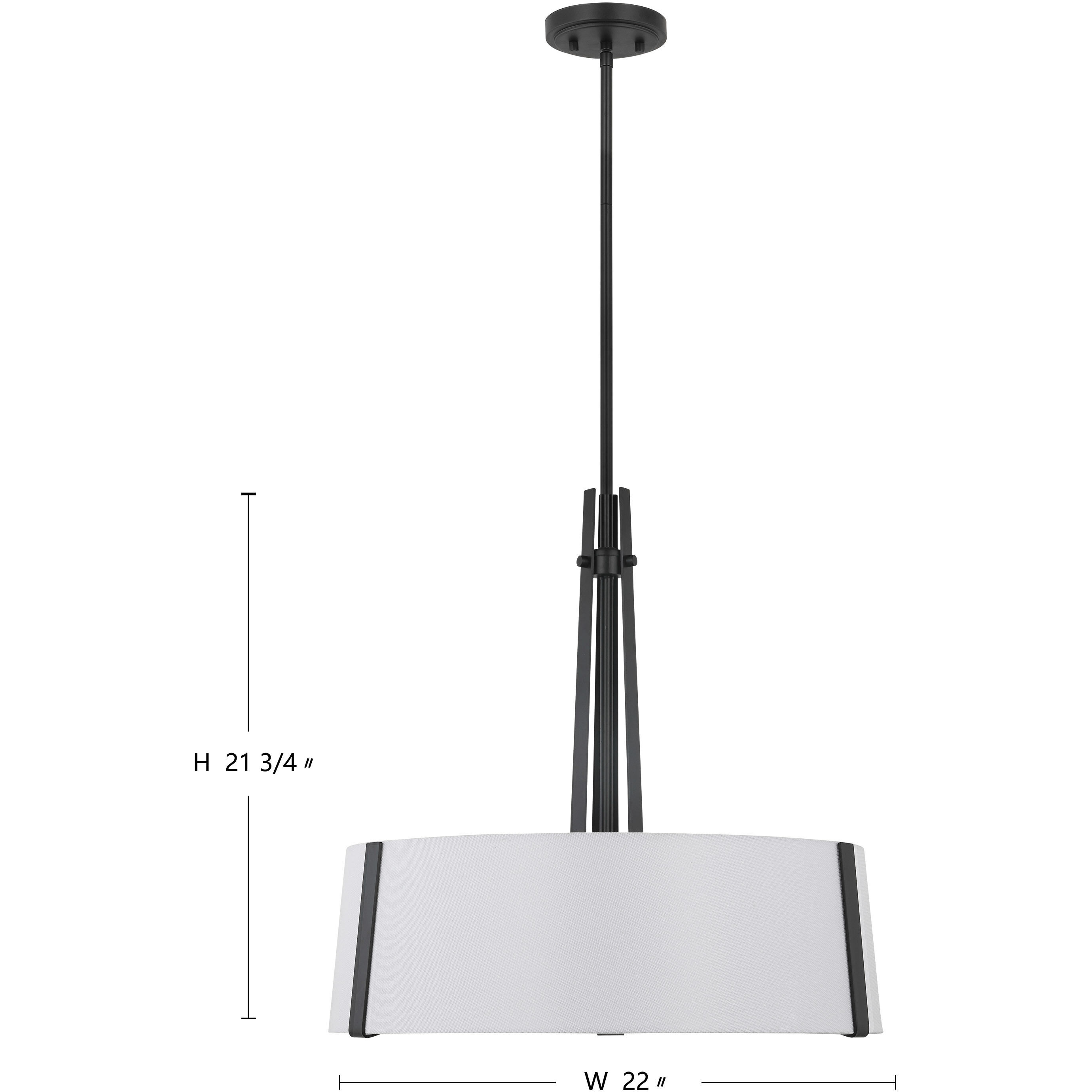 Flynn 3 Light 22 inch Black Pendant Ceiling Light