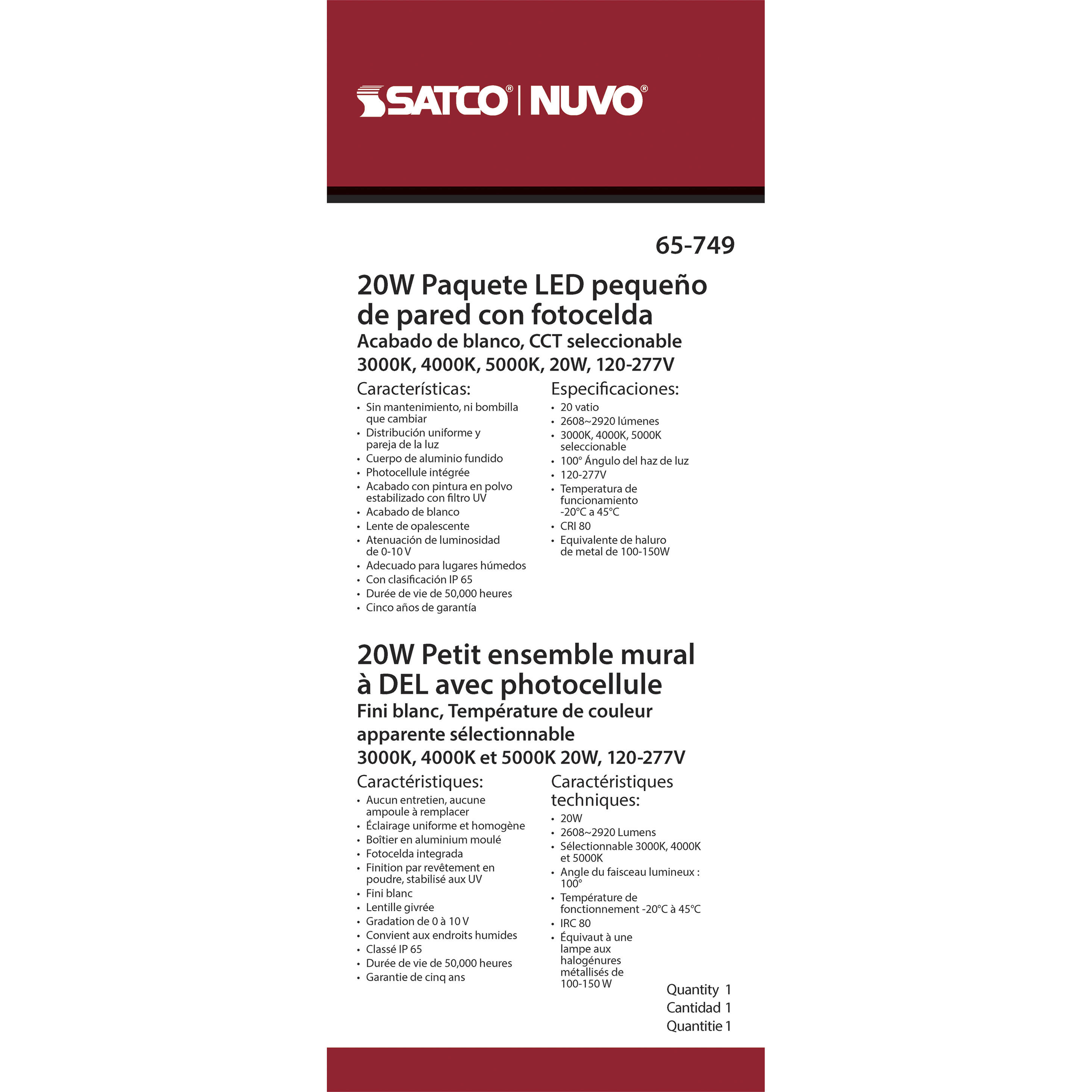 Brentwood LED 9 inch White Wall Pack