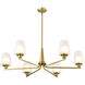 Lune 40 inch Vintage Brass Chandelier Ceiling Light