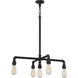 Iron 5 Light 27 inch Industrial Bronze Chandelier Ceiling Light