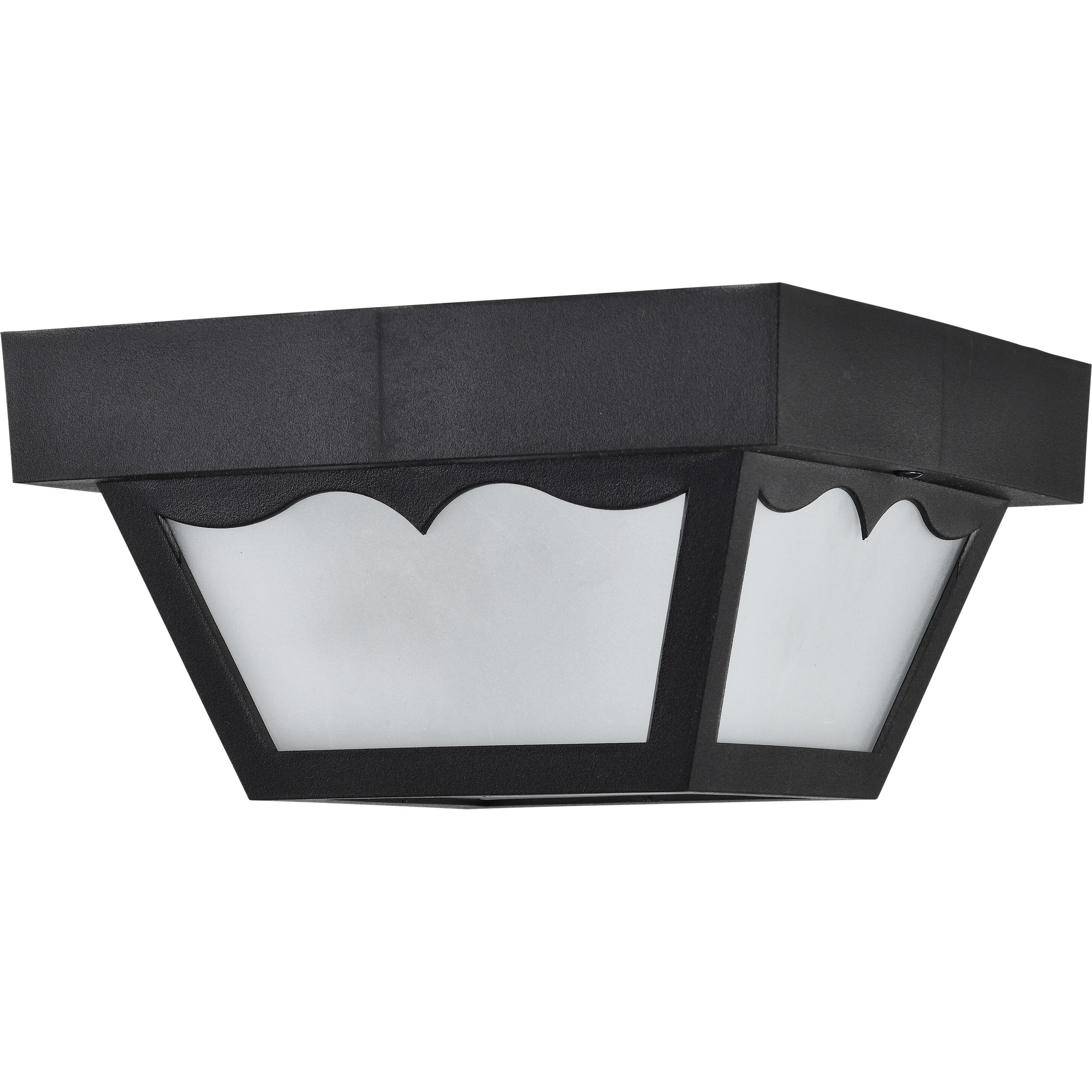 Brentwood 1 Light 8 inch Black Outdoor Flush Mount