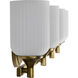 Solara 32.63 inch Natural Brass Vanity Wall Light