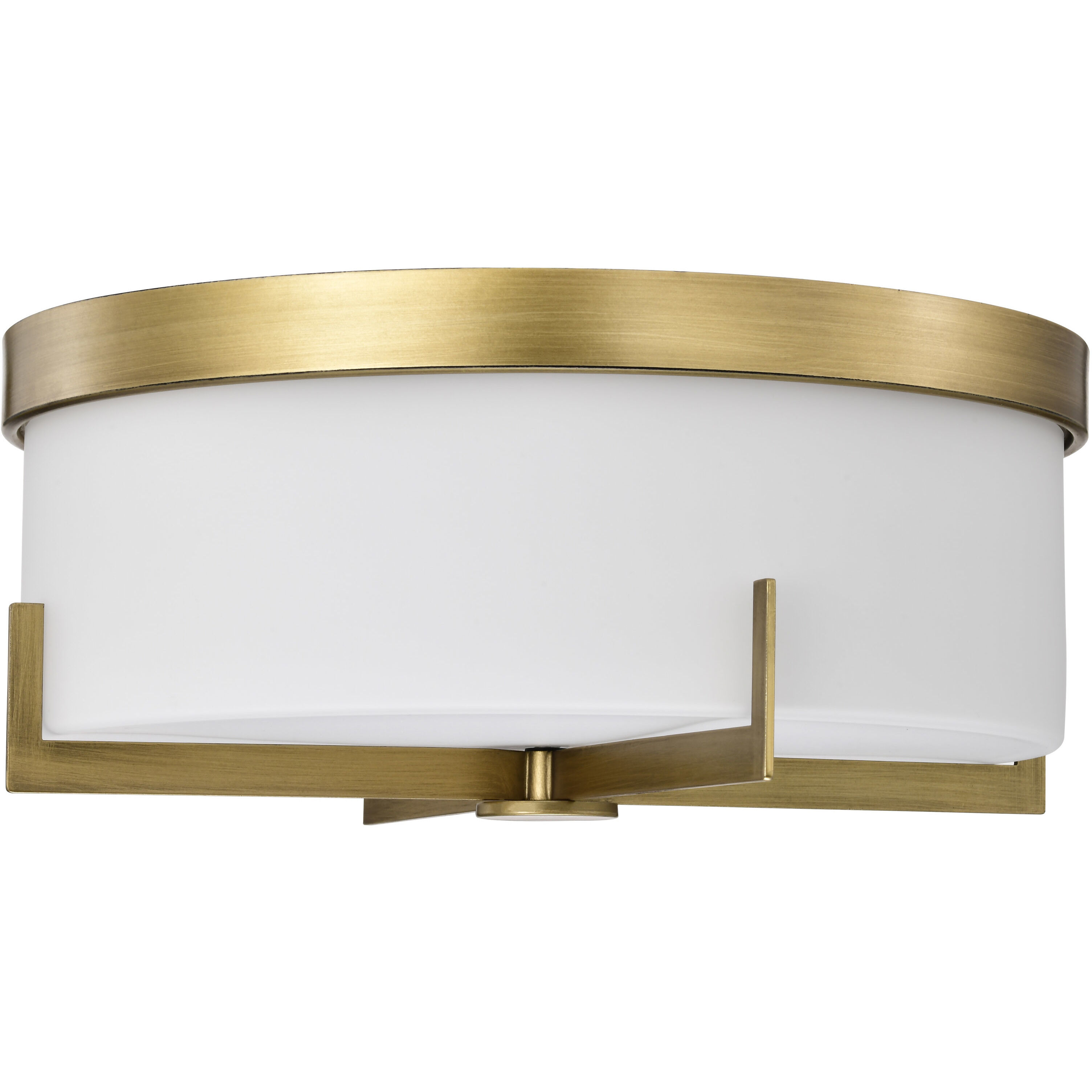 Roselle 14.38 inch Natural Brass Flush Mount Ceiling Light