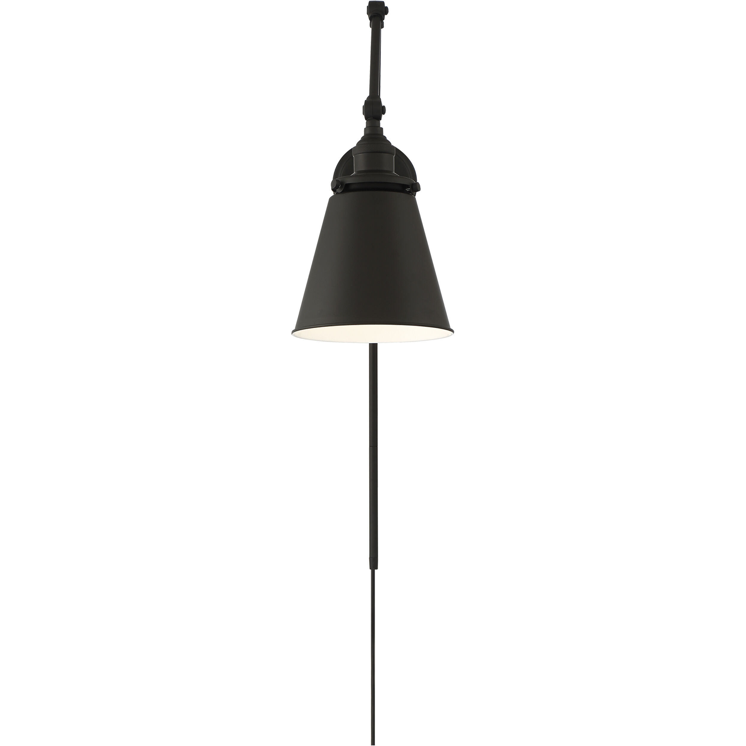 Bayard 25 inch 60.00 watt Matte Black Swing Arm Wall Wall Light