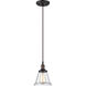 Vintage 1 Light 7 inch Rustic Bronze Pendant Ceiling Light