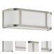 Odeon 2 Light 16 inch Brushed Nickel Wall Sconce Wall Light