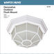 Brentwood 1 Light 11 inch White Outdoor Flush Mount