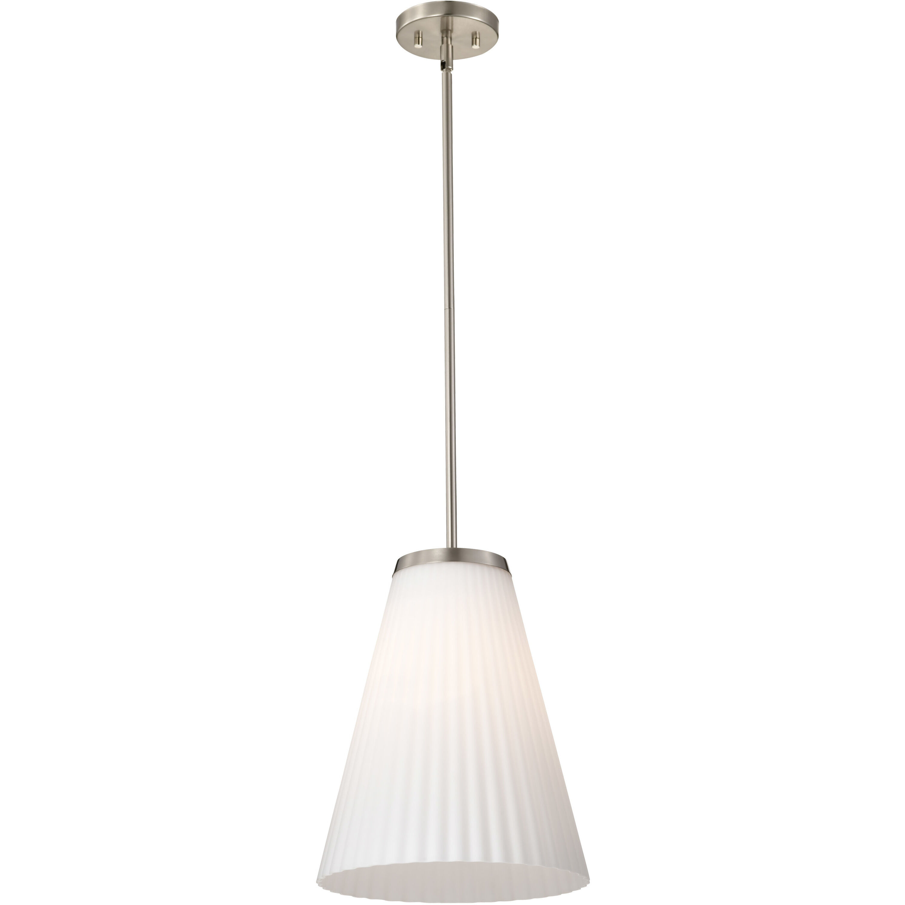 Royale 12 inch Brushed Nickel Pendant Ceiling Light