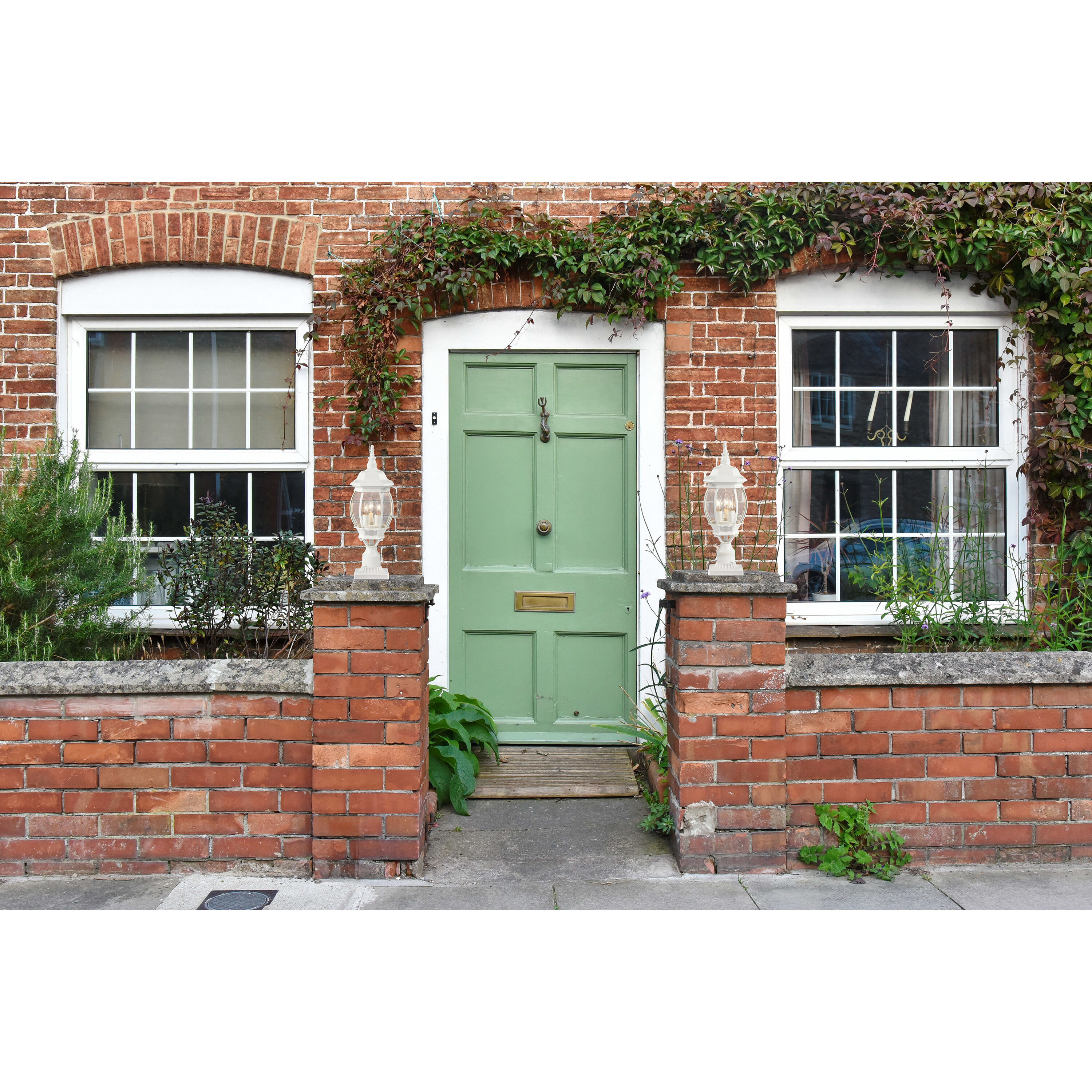 Central Park 3 Light 21 inch White Outdoor Post Lantern