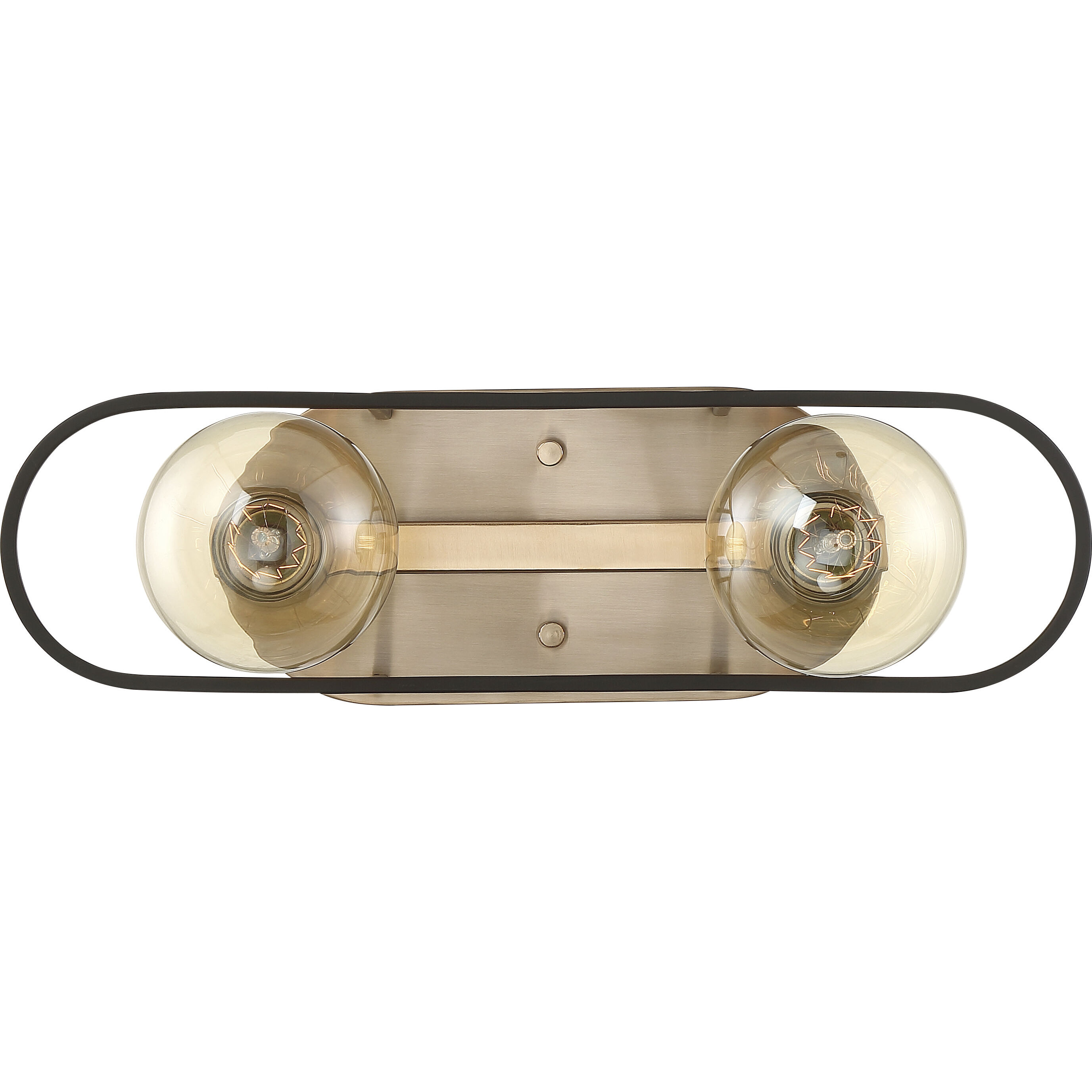Chassis 2 Light 16 inch Copper Brushed Brass and Matte Black Vanity Light Wall Light