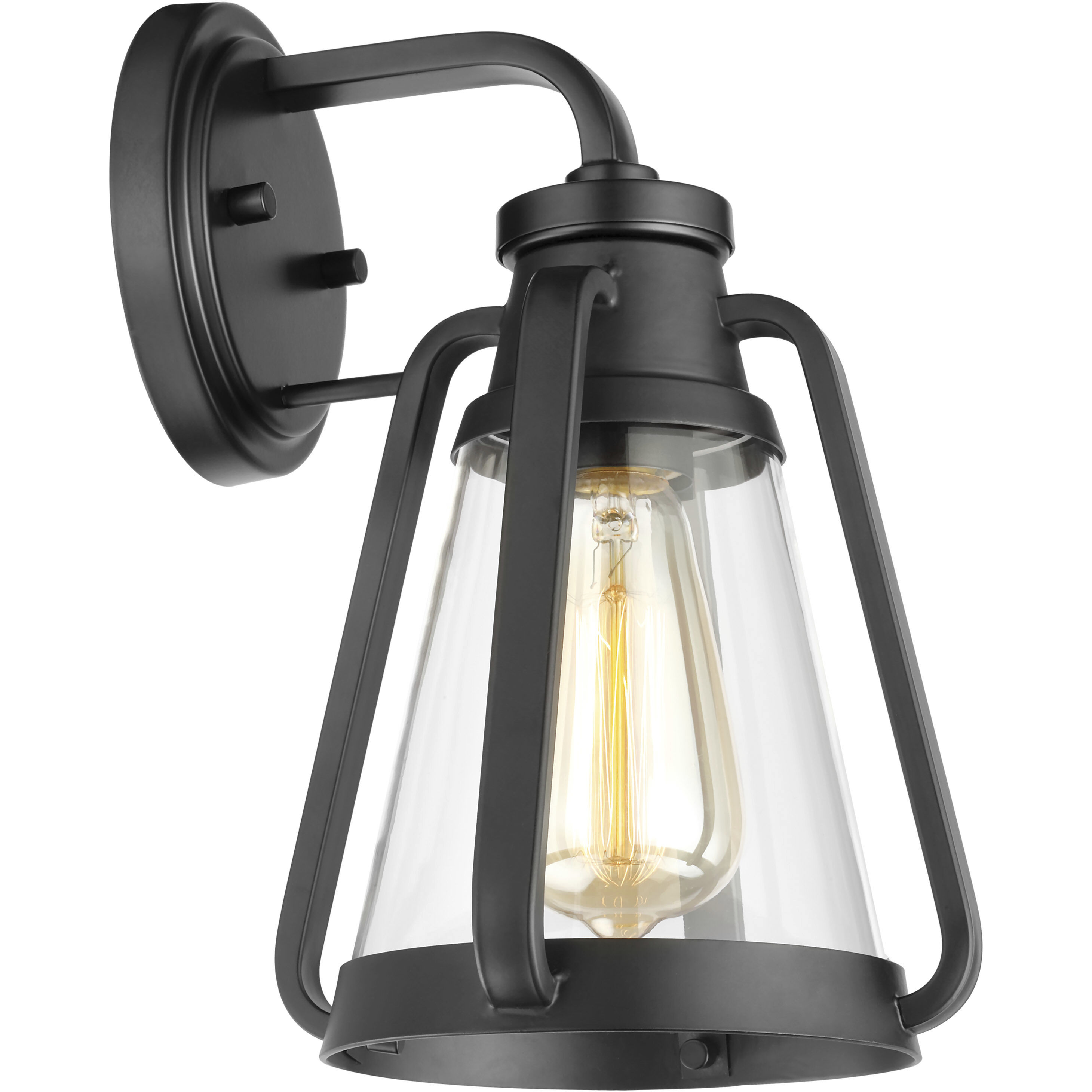 Everett 1 Light 7.13 inch Matte Black Bathroom Vanity Lights Wall Light