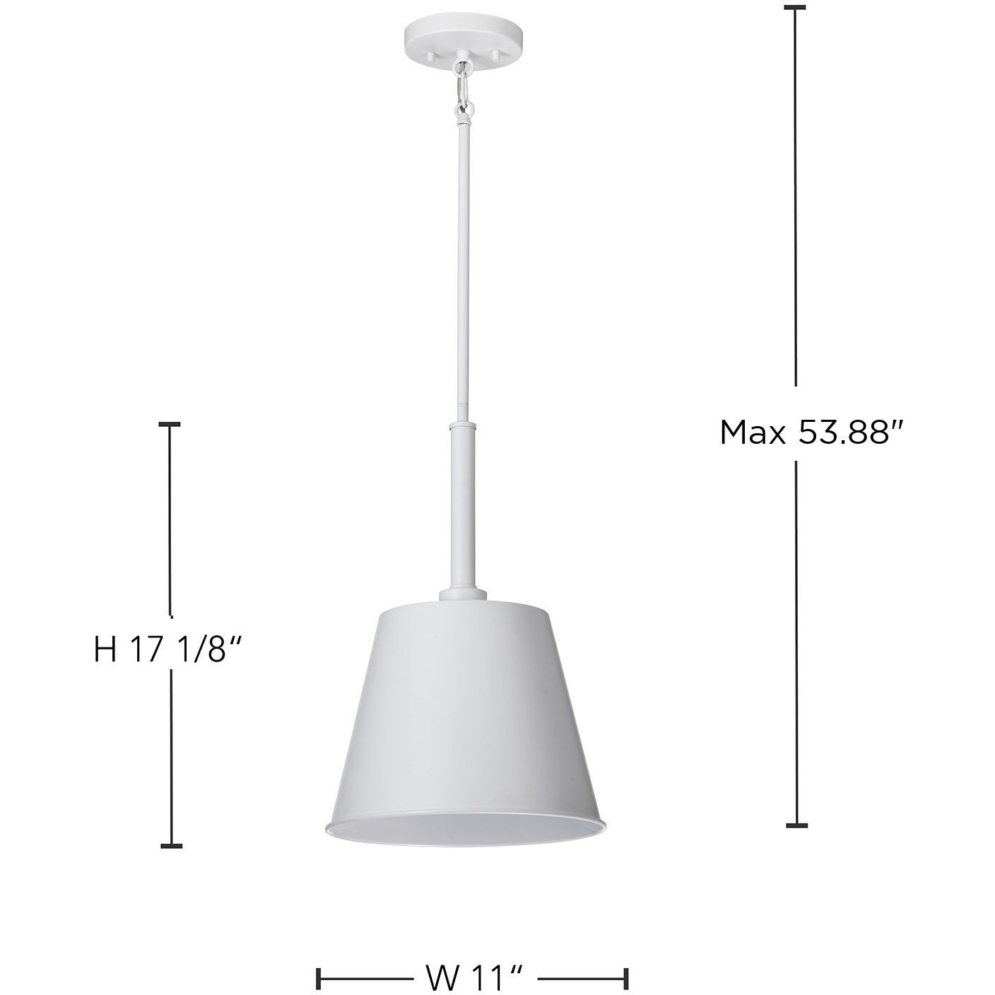 Alexis 1 Light 11 inch Matte White Pendant Ceiling Light