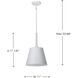 Alexis 1 Light 11 inch Matte White Pendant Ceiling Light