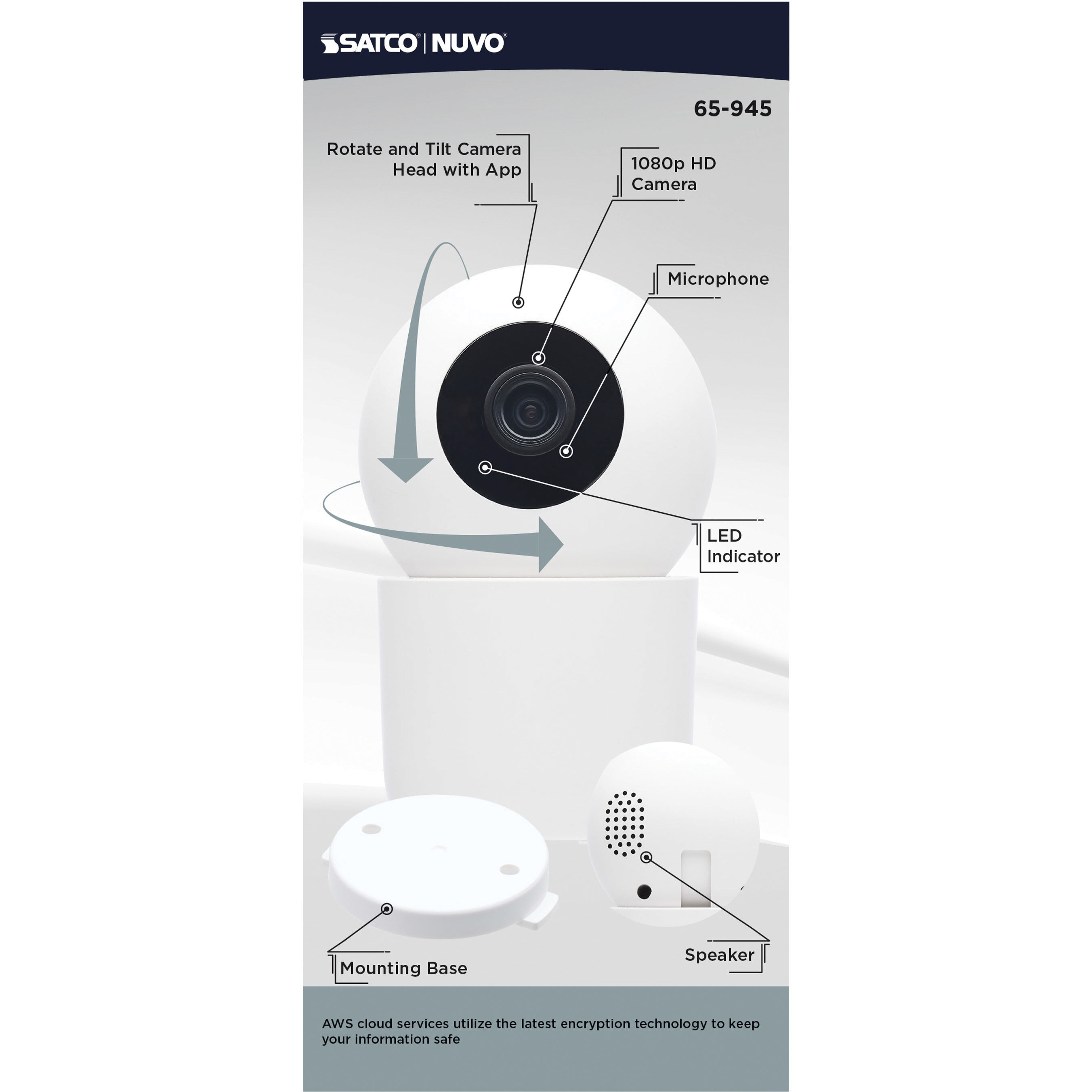 Brentwood 2.8 inch White ADA Indoor Security Light Wall Light