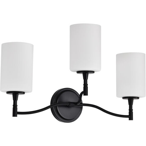 Liam 22 inch Matte Black Vanity Wall Light