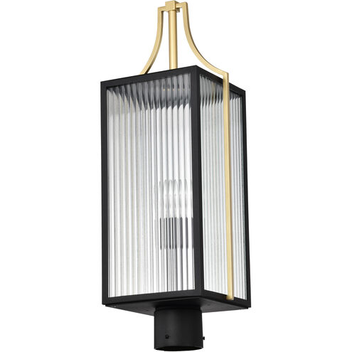 Holden 24.38 inch Black and Gold Outdoor Post Light