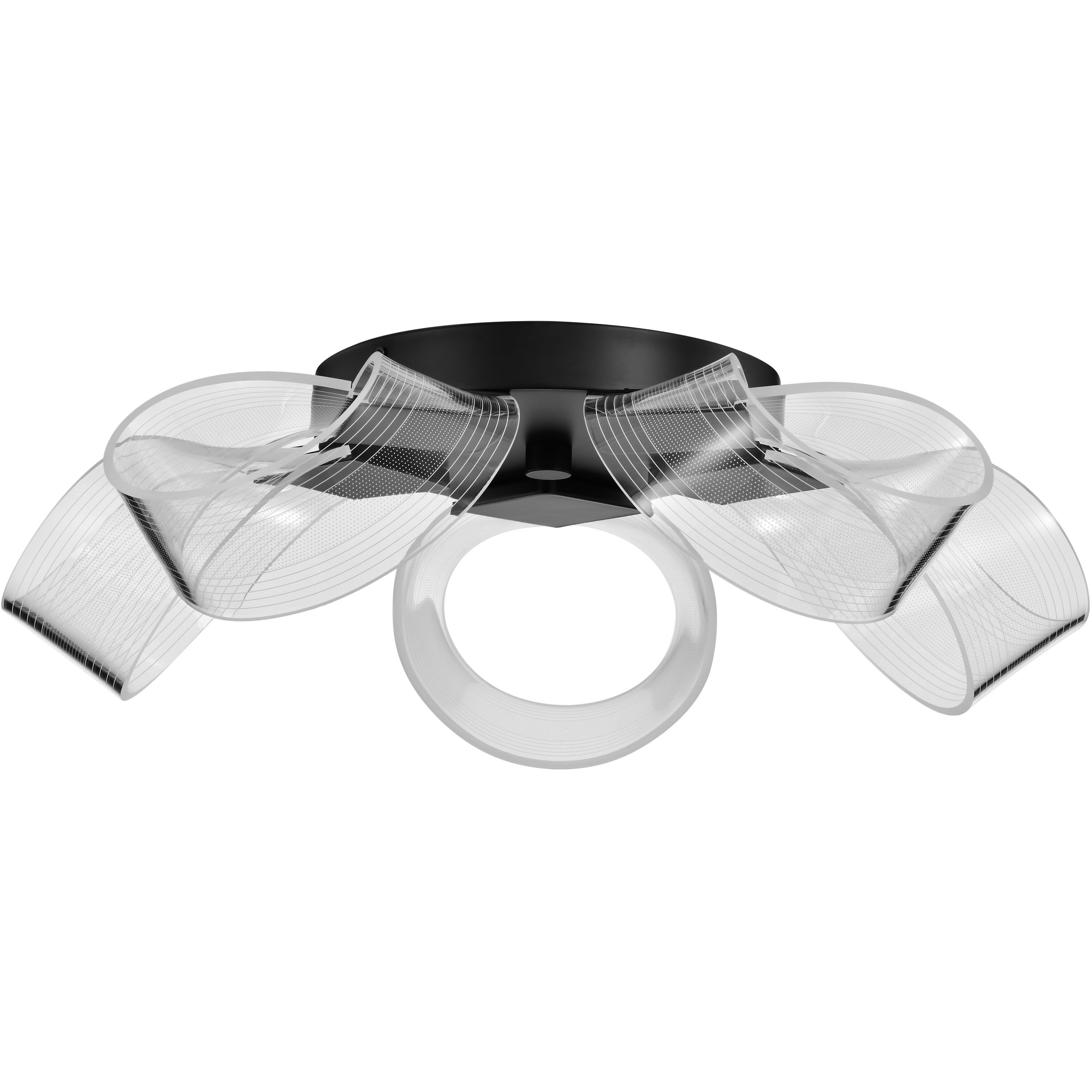 Barnett LED 20.88 inch Matte Black Flush Mount Ceiling Light