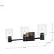Clarksville 3 Light 24 inch Matte Black Vanity Light Wall Light