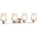 Lune 32 inch Brushed Nickel Vanity Wall Light
