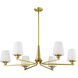 Lune 40 inch Vintage Brass Chandelier Ceiling Light